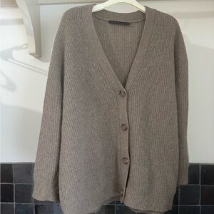 Jenni Kayne Brown Cocoon Cashmere Sweater